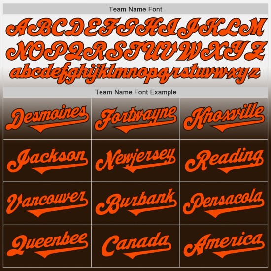 Mode oranje-bruin fade honkbalshirt authentiek wit op maat Mode oranje-bruin fade honkbalshirt authentiek wit op maat