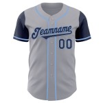 Authentieke Baseball Navy-Light Tone Custom Two Gray Jersey Blue Authentieke Baseball Navy-Light Tone Custom Two Gray Jersey Blue