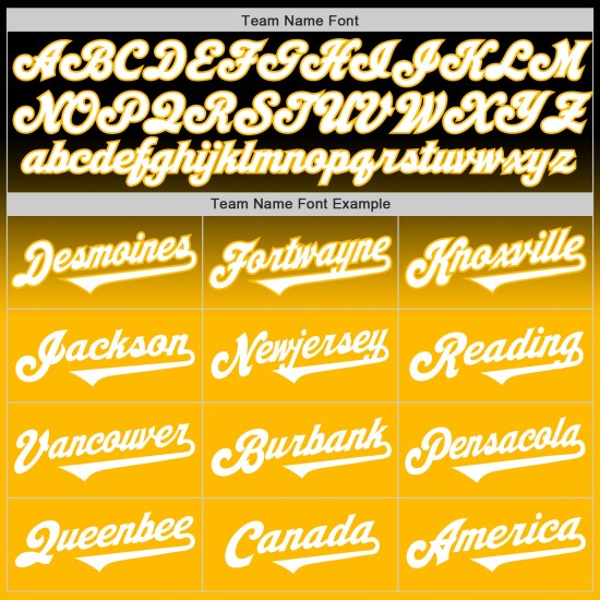 Witgouden Jersey Authentieke Mode Baseball Zwart Custom Fade Witgouden Jersey Authentieke Mode Baseball Zwart Custom Fade