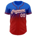 Fade Thunder Baseball Authentic Custom Fashion Jersey Wit-Rood Blauw Fade Thunder Baseball Authentic Custom Fashion Jersey Wit-Rood Blauw