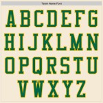 Aangepaste crème Kelly honkbal groen-goud authentiek shirt Aangepaste crème Kelly honkbal groen-goud authentiek shirt