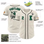 Baseball Kelly Custom Jersey Groen-Zwart Authentieke Crème Baseball Kelly Custom Jersey Groen-Zwart Authentieke Crème