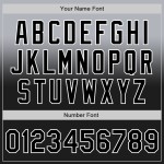 Grijs Baseball Fade Fashion Custom Jersey Authentiek Zwart-Wit Grijs Baseball Fade Fashion Custom Jersey Authentiek Zwart-Wit