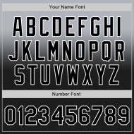 Grijs Baseball Fade Fashion Custom Jersey Authentiek Zwart-Wit Grijs Baseball Fade Fashion Custom Jersey Authentiek Zwart-Wit