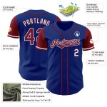 Baseball Royal Crimson-White Jersey Two Tone Authentieke Custom Baseball Royal Crimson-White Jersey Two Tone Authentieke Custom