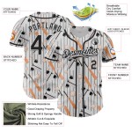 Aangepast Doodle Zwart Honkbalbalspel Wit Authentiek 3D Patroon Comic Jersey Ontwerp Aangepast Doodle Zwart Honkbalbalspel Wit Authentiek 3D Patroon Comic Jersey Ontwerp