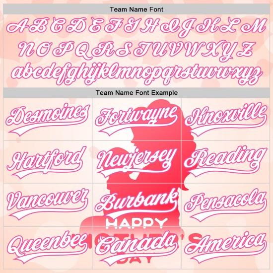 Familie honkbal authentiek moeder patroon ontwerp Jersey dag wit-roze aangepaste liefde 3D crème Familie honkbal authentiek moeder patroon ontwerp Jersey dag wit-roze aangepaste liefde 3D crème