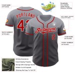 Fade Steel Jersey Authentieke Mode Rood Grijs Aangepast Grijs-Wit Honkbal Fade Steel Jersey Authentieke Mode Rood Grijs Aangepast Grijs-Wit Honkbal