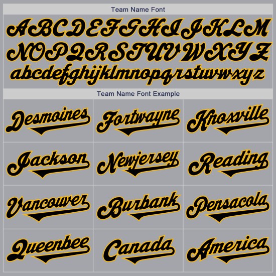 Grijs Twee Custom Zwart-Goud Baseball Jersey Tone Authentic Grijs Twee Custom Zwart-Goud Baseball Jersey Tone Authentic