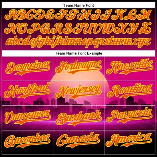 Aangepaste Rave oranje-lichtgele psychedelische patroon muziek futuristische trui authentiek paars ontwerp 3D honkbal
