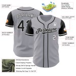 Tone Jersey Zwart-Wit Authentieke Twee Grijze Baseball Custom Tone Jersey Zwart-Wit Authentieke Twee Grijze Baseball Custom