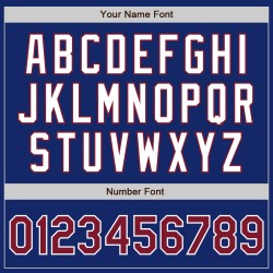 Baseball Royal Crimson-White Jersey Two Tone Authentieke Custom