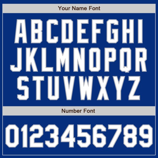 Wit-grijs op maat gemaakt authentiek honkbalshirt Royal Wit-grijs op maat gemaakt authentiek honkbalshirt Royal