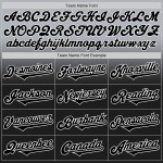 Grijs Baseball Fade Fashion Custom Jersey Authentiek Zwart-Wit Grijs Baseball Fade Fashion Custom Jersey Authentiek Zwart-Wit