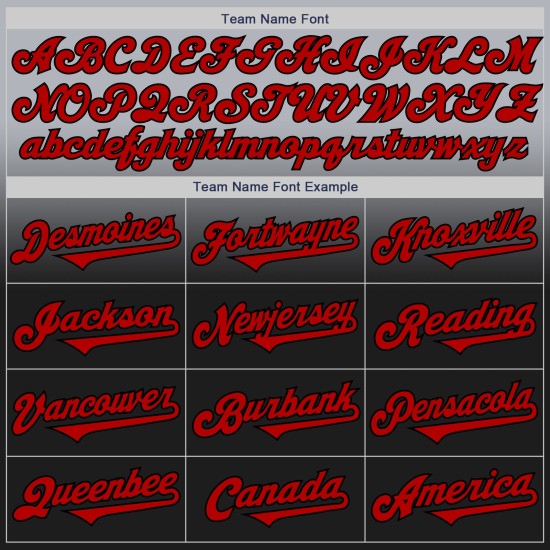 Baseball Gray Jersey Fade Authentieke Custom Rood-Zwarte Mode Baseball Gray Jersey Fade Authentieke Custom Rood-Zwarte Mode